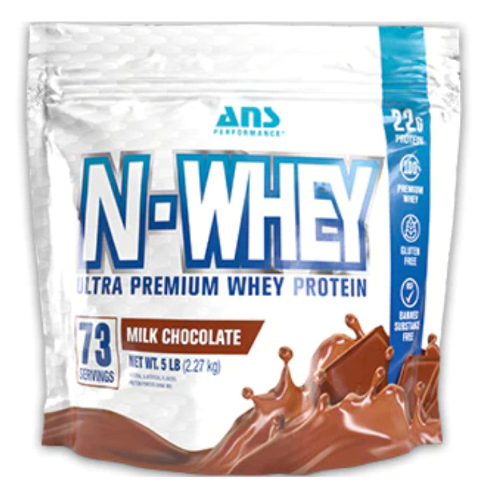 Buy Now! ANS Performance N-WHEY (5 lb) Milk Chocolate. 3 hyper-pure Whey sources for incredibly fast absorption to speed recovery and muscle growth!