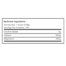 Ballistic Labs Citrulline Malate Powder (300 g) supplement facts of ingredients. Supplementing with citrulline malate increases the synthesis of nitric oxide (NO) in the blood, which dilates blood vessels, increases blood flow, regulates glucose uptake and optimizes mitochondria function. 