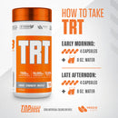 Ballistic Labs TRT (160 caps) step-by-step instructions image. Ballistics Labs TRT contains a modest amount of the top seven naturally derived, plant-based (vegan) sourced ingredients to increase the body’s natural testosterone production.