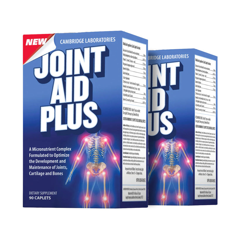 Buy Now! Cambridge Laboratories Joint Aid Plus 50% off 2nd (2 x 90 caps). Joint Aid Plus helps promote both the rebuilding of damaged joints and the ongoing maintenance of healthy joints.