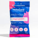 Buy Now! Herbaland Protein Gummies (50 g) Mixed Berry. Herbaland Vegan Protein Gummies ! These are nutritional gummy supplements that contain a plant based protein, Protein blend (pea protein, brown rice protein, chickpea powder, lentil protein).