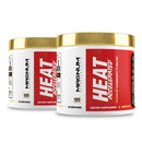 Two bottles of Magnum Heat Accelerated dietary supplement, each with a red and white label and gold-colored lid.