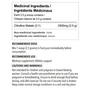 One Brand Nutrition L-Citrulline Malate Powder (500 g) supplement facts of ingredients. Supplementing with citrulline is a more effective way to raise arginine levels and enhance nitric oxide (NO).