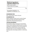 One Brand Nutrition L-Glutamine Powder(500 g) supplement facts of ingredients. L-Glutamine plays a very important role in protein metabolism, cell volumization, and the decreasing of muscle breakdown.