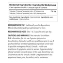 One Brand Nutrition Tribulus 750 (240 Caps) supplement facts of ingredients. | 100% Pure Tribulus Terrestris | Tribulus Terrestris is a potent natural testosterone enhancer. Studies show that it works very well for increasing sex drive too! 