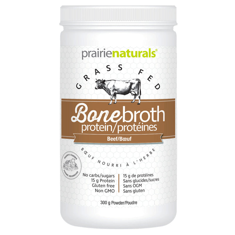 Bone Broth BEEF (300 g) | Grass Fed & Organic | Prairie Naturals