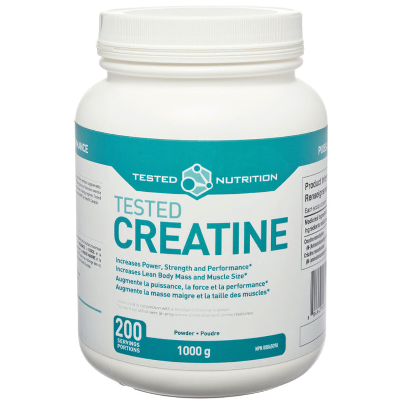 Buy Now! Tested Nutrition Creatine Monohydrate Powder (1000 g). Tested Creatine was developed for the hard training individual that desires maximum results from their workout supplements.