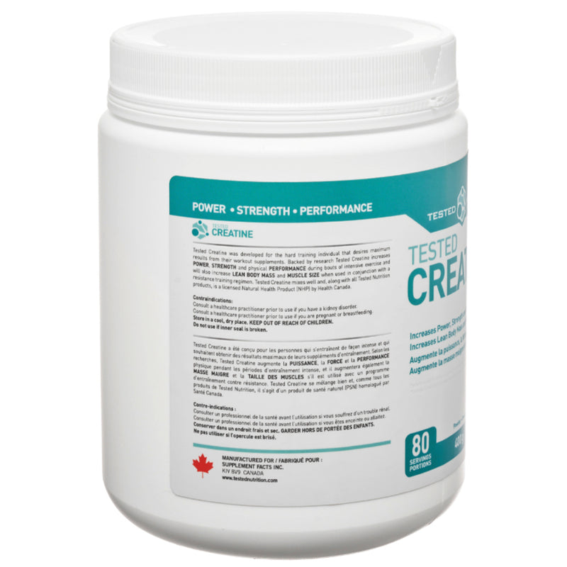 Tested Nutrition Creatine Monohydrate Powder (400 g) how to use. Tested Creatine was developed for the hard training individual that desires maximum results from their workout supplements.