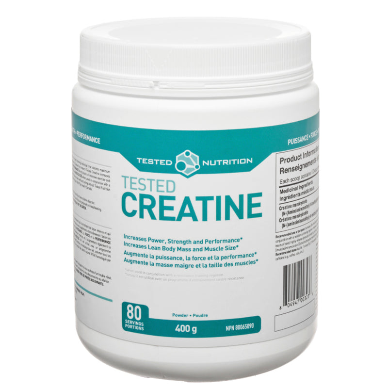 Buy Now! Tested Nutrition Creatine Monohydrate Powder (400 g). Tested Creatine was developed for the hard training individual that desires maximum results from their workout supplements.