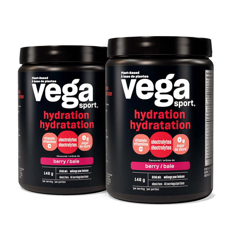 50% OFF 2nd | Vega Sport Hydrator (40 servings) Berry. A natural, alkaline-forming drink mix, free from sugar and artificial sweeteners, Vega Sport Electrolyte Hydrator is formulated with all the essential electrolytes your body needs to stay hydrated during workouts.