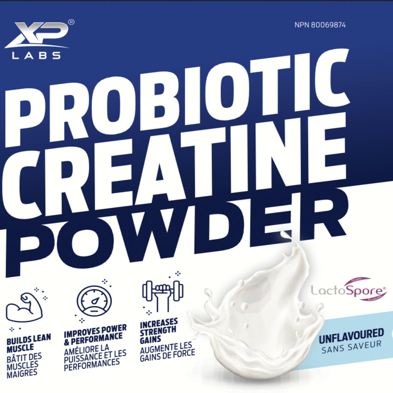 XP LABS Probiotic Creatine Monohydrate Powder 80 servings front label
