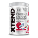 Container of Scivation XTEND Airheads BCAA powder with cherry flavor, 30 servings, zero sugar, and hydration electrolytes.
